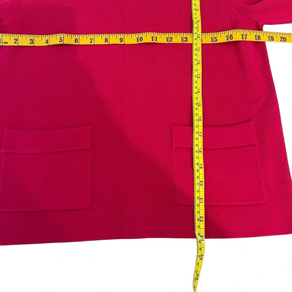 Ann‎ Taylor Pink Pullover Crewneck Knit 3/4 Sleeve Sweater w/ Pockets Size Small - Picture 6 of 9